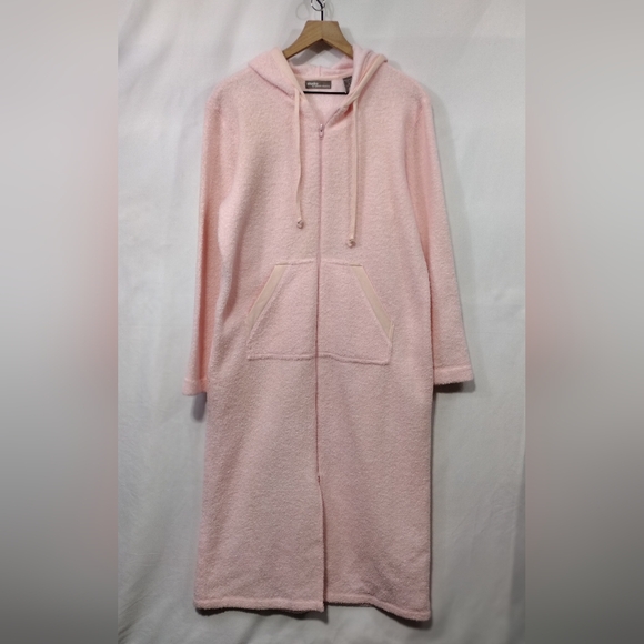 Studio Other - Studio Pink Fuzzy Zip-Up Hoodie Women's M Pink Cozy Comfy Warm Casual Winter